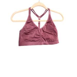 Athleta Pink Racerback XL Sports Bra Womens Active Gym Workout Comfort